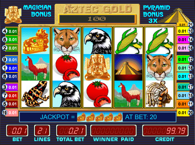 Символы игрового автомата Aztec Gold